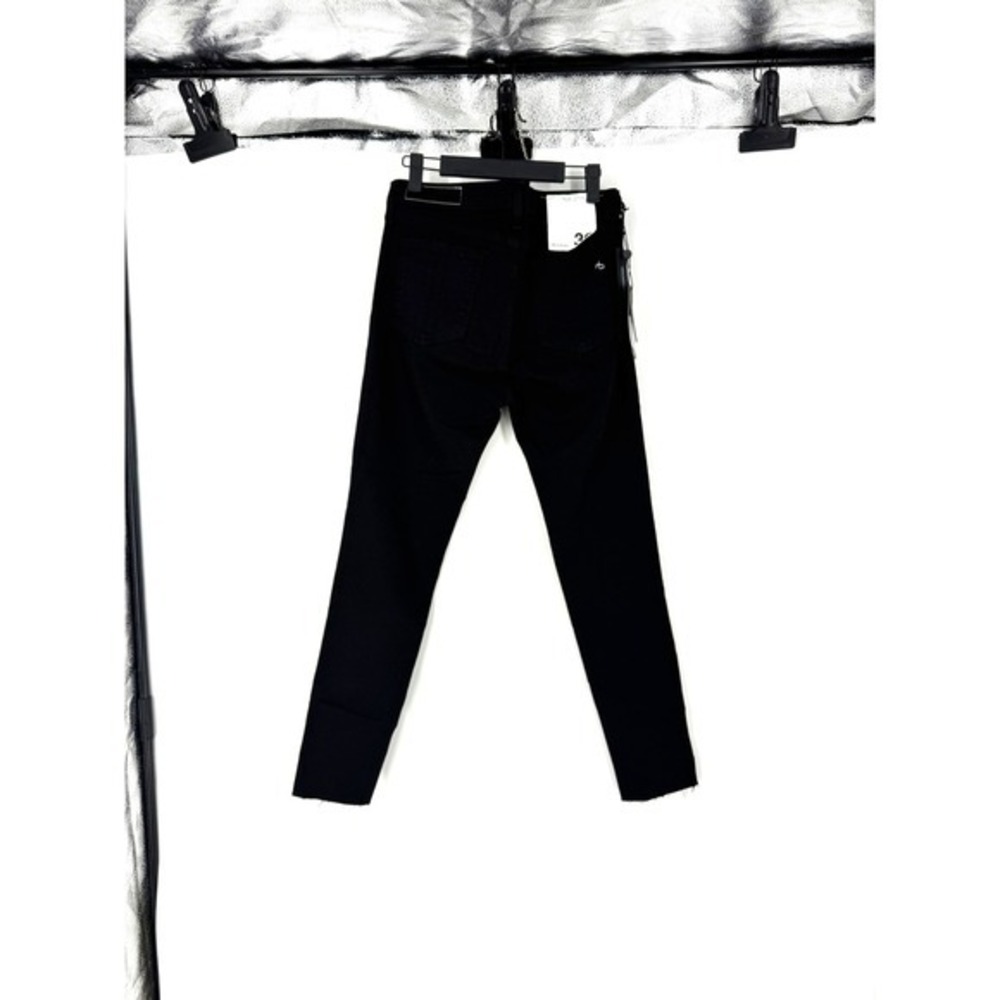 NWT Rag & Bone Ankle Skinny‎ Jeans Black Raw Hem Denim Size 30